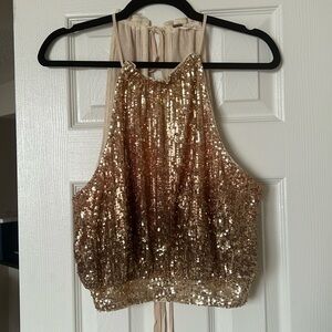 NWT Free People Sequin Crop Top